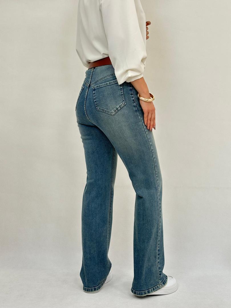 شلوار جین - شلوار واید تمام کش شلوار واید تمام کش-2