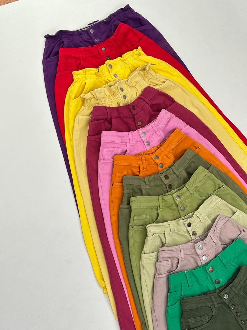 شلوار مام رنگی