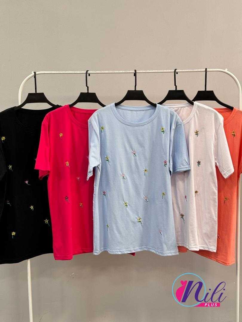 تیشرت پنبه گلدوزی 