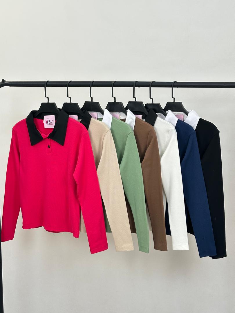 بلوز کبریتی یقه دار