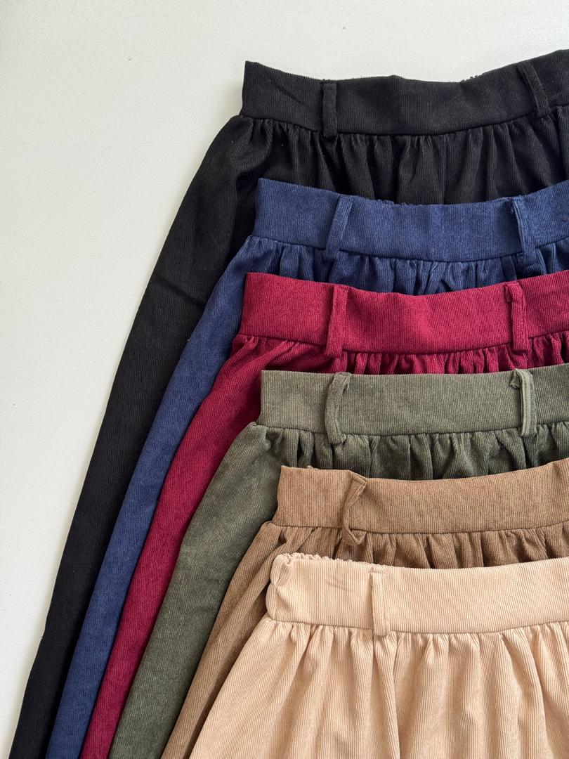 دامن - دامن مخمل با کمربند چرم دامن مخمل با کمربند چرم-1