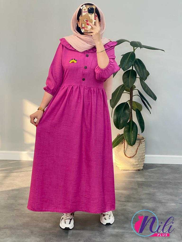 پیراهن بلند چهار دکمه 
